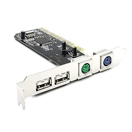 JXSZ PCI 32bit to 2xUSB 2.0+2xPS2 PS/2 Port for PC Keyboard Mouse Combo Adapter Card