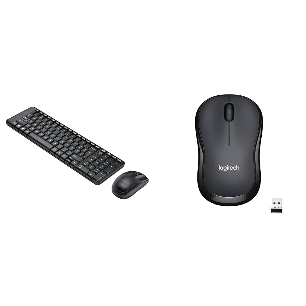 MK215 Wireless Keyboard and Mouse Combo, 2.4 GHz Wireless, 3 Years Warranty, Compact Design