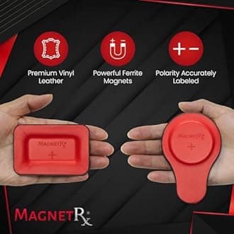 MagnetRX® Biomagnetic Magnets Kit – Imanes para Biomagnetismo Médico – Dr Goiz Magnets for Biomagnetism Bio Magnet Pair – Round & Rectangular 3600 Gauss Magnets (12 Units)