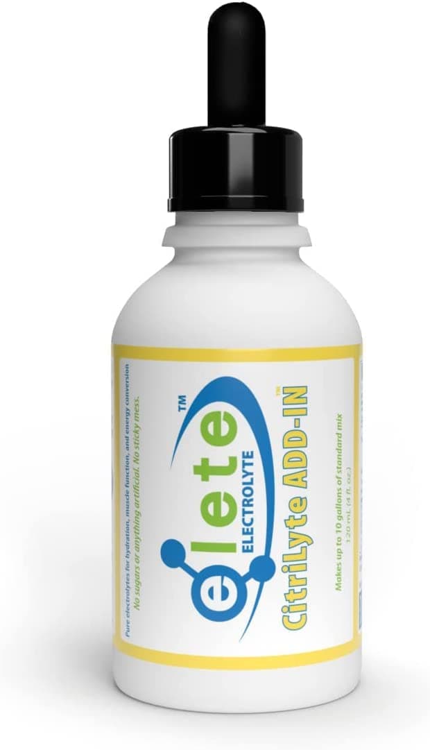 Elete – CitriLyte Add-In – 4oz Dropper Bottle – Pure Liquid Electrolyte Concentrate – Contains 4 Essential Electrolytes & Zinc – Slight Lemon Flavor
