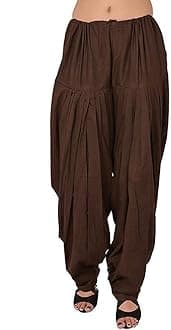 Women's Loose fit Cotton semi Patiyala Salwar White