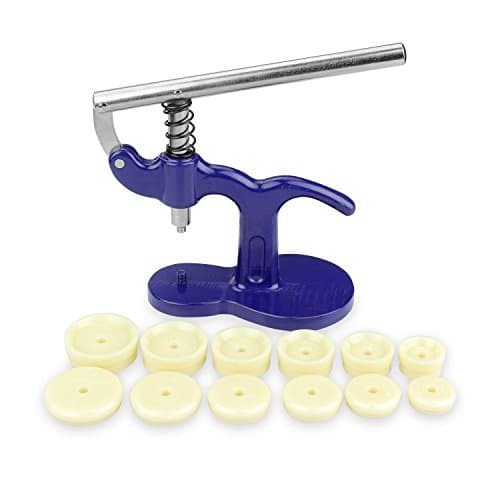 Chancery Unisex Watch Repair Tool - Snap-on System, 12 Assorted Dies (24, 26, 28, 30, 31, 32, 33, 34, 36, 40, 42 mm), Crystal Glass, Professional Adults