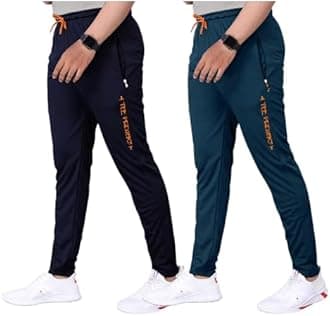 Pinkmint Men Combo Track Pant with Lycra Elastic Jogger Suitable for Active Wear, Jogger Yoga Wear, Sports (Pack of 2)