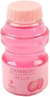 Clear Strawberry Jelly Slime - Fluffy, Stretchy, Crunchy, Bubble Slime Soft Putty Stress Relief Toy - Party Favors, Super Light, Gift and Birthday (Pink-3)