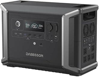 Dabbsson Portable Power Station DBS2300, 2330Wh EV Semi-solid State LiFePO4 Home Battery Backup, Max 8330Wh, 5×2200W AC Outlets, Solar Generator for Camping, Home Backup, Emergency, RV