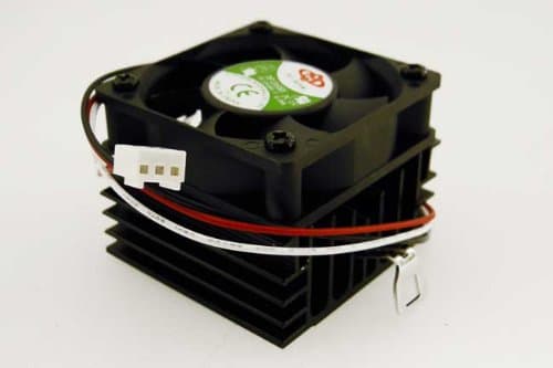 50x41mm Socket 7/370 CPU Cooler Fan with Heatsink and TX3 and LP4 (Black)