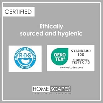 HOMESCAPES Premium Feather Toy Stuffing, White Duck Feathers Cushion Filling, Natural Pillow Stuffing for Crafts, Pillows and Soft Toys, Ethically Sourced & RDS Certified, (2kg)