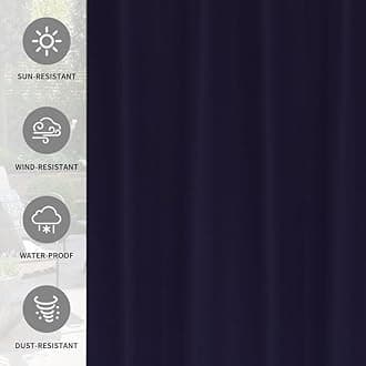 Waterproof Polyester 300GSM Fabric Sun Rain & Vision Blockage Curtains with Top Style Loop Used for Door,Balcony,Outdoor & Indoor Area(Purple 4.5 X 7.5 Feet,Piece of 2)