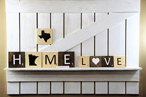 Scrabble Tiles Wall art 7in x 7in