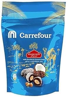 Carrefour Almond Dates Milk Chocolate Coated With Coconut 100 g