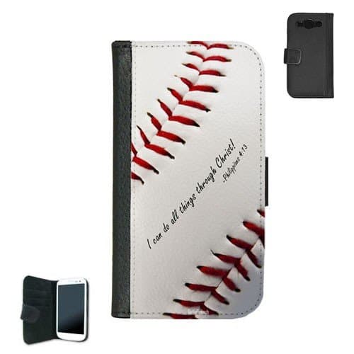 Philippians 4:13 Baseball Galaxy S3 Wallet Case