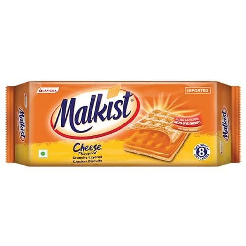 Malkist Cheese Flavoured Cracker Biscuits (Jumbo Pack)- Pack Of 4, 144 Gram