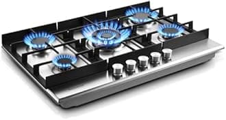30 inch Gas Cooktop, Gas Stove Top with 5 High Efficiency Burners, Bulit-in Stainless Steel Gas Hob for Kitchen, NG/LPG Convertible Gas Stovetop, Thermocouple Protection