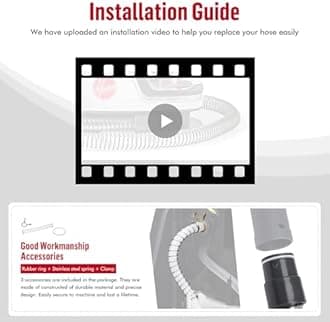 Upgrade XL Version Extension Hose Attachment Compatible with Hoover Clean Slate Portable Machine FH15000V, FH14000, BH14000V, FH14052, 60 Inch Carpet Cleaner Inner and Outer Tube Replacement Parts