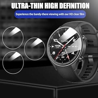 Lamshaw Compatible for Mingwear K69 Military Smart Watch Screen Protector, [3 Pack] 9H Tempered Glass Screen Protector Film Compatible for Mingwear K69 1.75" Military Smart Watch (3 Pack)