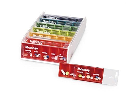 Ability Superstore Rainbow Anabox 7 Day Pill Organiser