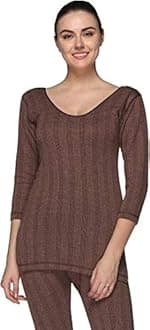 TEUSY Thermal Wear for Women/Ladies Winter Thermal top 3/4 Sleeve(Grey Color)