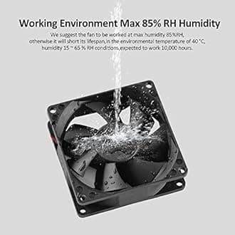 2-Pack IP67 Waterproof Silent 12V DC Cooling Fan - 120mmx25mm 4.72inch High-Speed 3000RPM Dual Ball Bearing 2 Wire 3Pin Exhaust Fan for RV Fridge