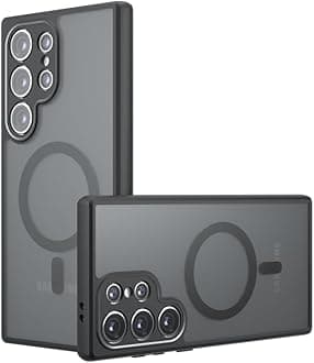 Compatible with Samsung Galaxy S23 Ultra Case Cover,Compatible with MagSafe,Compatible with Samsung Galaxy S23 Ultra Built-in Magnetic Anti-Shock Cell Phone Case Black