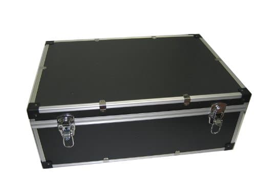 210 CD DVD Blu-Ray or Game Media Discs Premium Aluminum Storage Carrying Case Black