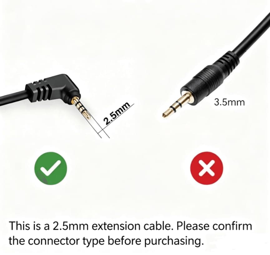 YQMAJIM 2.5mm Dash Cam Rear View Camera Extension Cable, (6Ft Thicker) 90 Degree Backup Camera Extension Cord, Mirror Cam Extension Adapter Wire Compatible with 4Pin and 5Pin Dashcam Reverse Cam