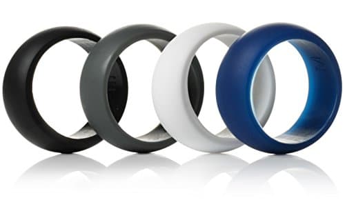 Silicone Wedding Ring- Men (XL) Safe, Flexible and Comfortable Alternative to Metal Wedding Bands For Active Lifestyles (Diameter 21mm, Size 10.5-12) (X-Large)