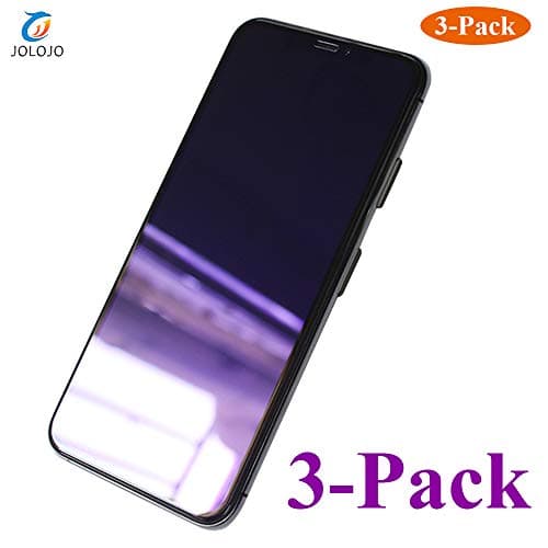 JOLOJO iPhone 11 / XR Screen Protector(6.1") Anti-Blue Light [3 Pack] Full Cover Tempered Glass Blocks Excessive Harmful Blue Light Filter [Relieve eye fatigue][Case Friendly] for iPhone 11/XR