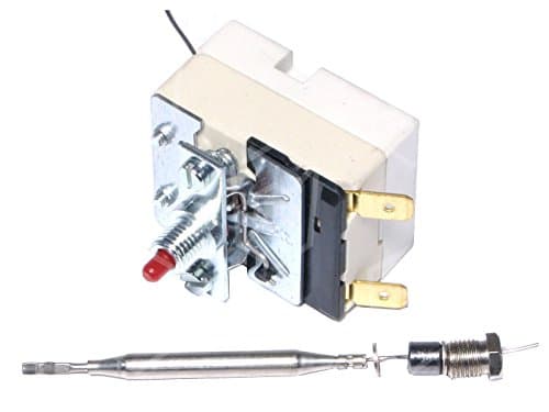 Ego Thermostat with Hand and Ring for Jemi Maximum Temperature 230 °C 1 Reset Pin Diameter 6 mm x 80 mm Complete