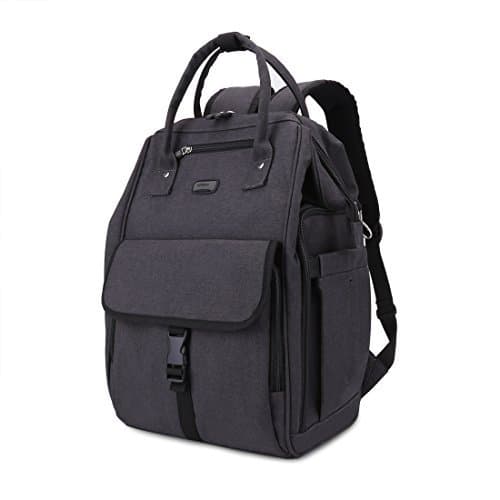 GYSSIEN Diaper Bag Multi-function Waterproof Travel Backpack Nappy Bags for Baby Care, Large Capacity, Stylish and Durable, Black