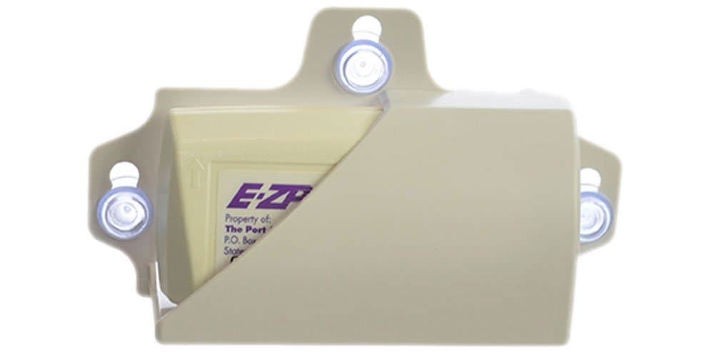 Mini EZ-Pass Clip Electronic Toll Tag Holder for The New Small Size E-ZPass/i-Zoom/i-Pass - White