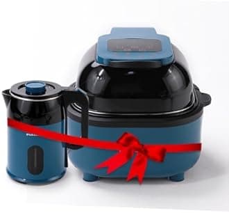 The Better Home Fumato Diwali Gift Set |Easy Peek AirFryer & Electric Kettle | Air Fry, Steam and Make| Perfect Gifting Kit | Colour Coordinated Sets | 1 year Warranty (Midnight Blue)