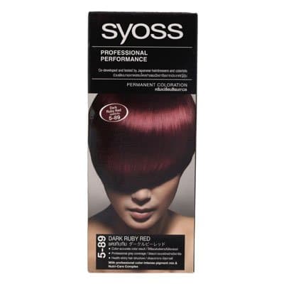 Syoss Hair Color Dark Ruby Red No.5.89 115ml. by Noomnote