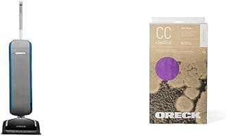 Oreck HEPA Swivel Upright Bagged Vacuum Cleaner for Pets and Home, 35 ft. Power Cord, UK30305PC, Blue Type CC HEPA Upright Vacuum Cleaner Bag, AK1CC6H, 6-Pack, 6 Pack, Purple, 6 Count