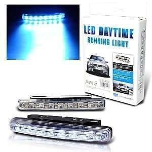 ZESI Daylight Day Time Running Light DRL 8 LED Super White Bright Light for All Cars