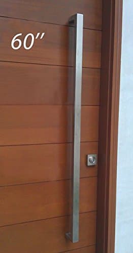 Modern & Contemporary Square/Rectangle Shape 1524mm / 60 inches Push-Pull Stainless-Steel Door Handle for Interior/Exterior - Satin Brushed Finish