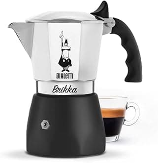 New Brikka, Moka Pot, the only coffee maker capable of producing the cream of the espresso 2 Cups, Aluminum
