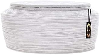 Headwear for Men's Safa for Prayer Cap Pagri Scarf for Head Long Imam Safa (4-Meters, White)