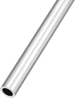 METALLIXITY 6063 Aluminum Tube (10mm OD x 7mm ID x 300mm L), Aluminum Round Tubing - for Home Furnishing, Machinery, DIY Handicraft