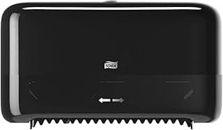 Tork Twin Bath Tissue Roll Dispenser Black T7, Coreless High Capacity, Elevation Range, 473208