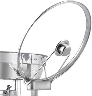 Chafing Dish Buffet Set 5 QT Stainless Steel Chafing Dishes Round Buffet Food Warmer Chafers Set for Parties Catering Event with Glass Lid, Lid Holder 4 packs