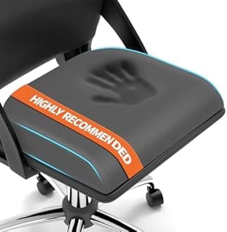 TranquilRelax Large Seat Cushion, Soft Foam Cushion for Long Sitting Hours on Office Chair, Home & Car, Non-Slip Chair Pad for Relieving Back & Sciatica & Hip & Coccyx Pain (Grey)