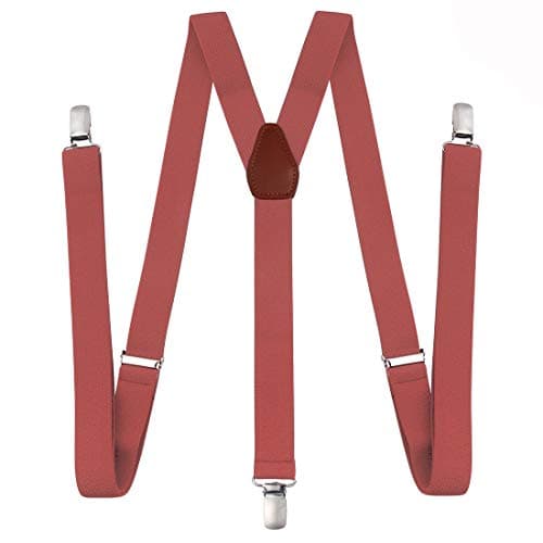 Suspenders for Men - Adjustable Elastic Y Back Style Suspender - Strong Clips (Unisex)
