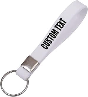 50 Custom Keychains Silicone Personalized Keyrings Customized Bulk for Events, Awareness, Motivation Customizable