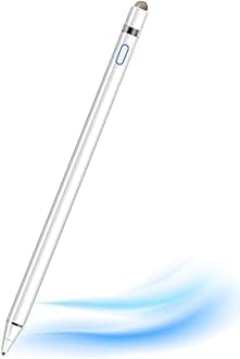 Stylus Pen for Touch Screen 1.5mm Fine Point Pen for iPhone Rechargeable Universal iPad Pencil Compatible with Android/iOS/iPad/iPhone/Smartphone and Other Tablets （White）