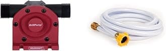 Milescraft 1314 DrillPump750 - Self Priming Water Pump Attachment & Camco 10ft TastePURE Drinking Water Hose - Lead and BPA Free, White