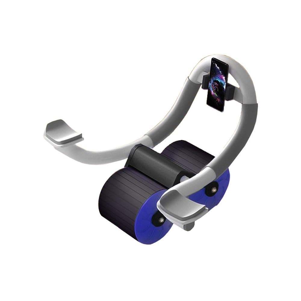 COOLBABY Exercise Wheels Ab Workout Equipment Abdominal Core Strength Training for Home Workouts with Elbow Support Timer Automatic Rebound Exercise Ab Wheel-Blue1