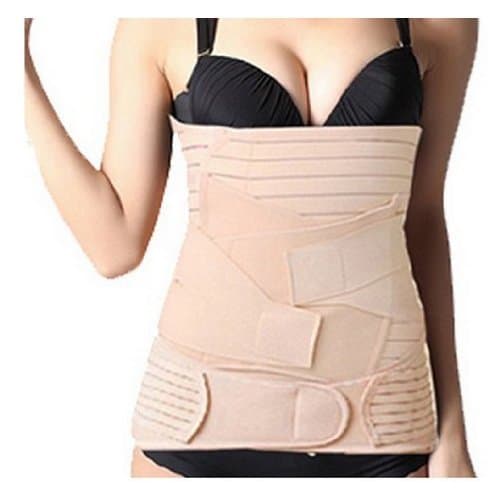 3 in 1 Breathable Elastic Postpartum Postnatal Recoery Support Girdle Belt Post Pregnancy Belly Waist Slimming Shaper Wrapper Band Abdomen Abdominal Binder for Women and Maternity