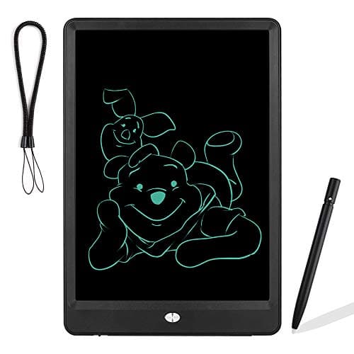 LCD Writing Tablet, Pansonite 10'' Electronic Writing & Drawing Board Doodle Board with Clearer Writing, Handwriting Paper Doodle Pad with 1 Lanyard for Kid & Adults at Home,School and Office (Black)