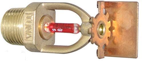 Tuna (2 Pack) UL Listed 1/2 NPT Fire Sprinkler Head 155°F (68°C) Horizontal Sidewall Spray K=5.6 K80 Standard Response for Automatic Fire Sprinkler System Sidewall Bronze