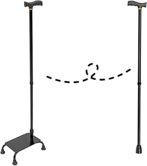 Adjustable Walking Stick for Men,Stair Climbing Assist Cane,Stair Lift Aid for Seniors for Stability 4 Prong Base Helper Assist Devices Mobility Aids Equipment